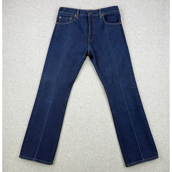 Levis Jeans Mens 33x32 Dark Wash 517 Bootcut Western Cowboy Denim 5‎ Pocket - Picture 1 of 15